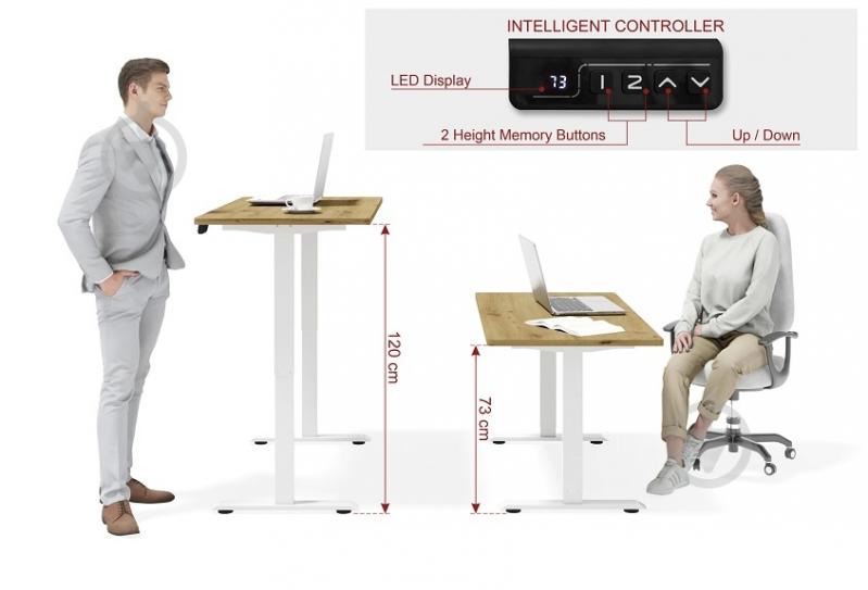 Стіл комп'ютерний BIM Furniture BIMotion 1400х700х730 мм дуб артізан / білий матовий - фото 6 Стіл комп'ютерний BIM Furniture BIMotion 1400х700х730 мм дуб артізан / білий матовий - фото 6