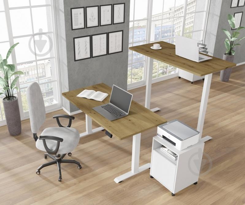 Стіл комп'ютерний BIM Furniture BIMotion 1400х700х730 мм дуб артізан / білий матовий - фото 9 Стіл комп'ютерний BIM Furniture BIMotion 1400х700х730 мм дуб артізан / білий матовий - фото 9