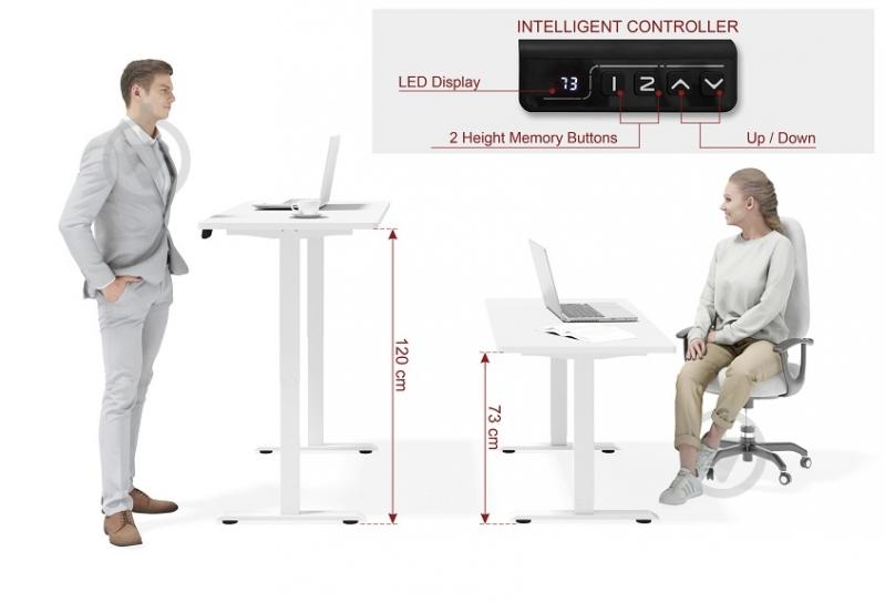 Стіл комп'ютерний BIM Furniture BIMotion 1400х700х730 мм білий матовий - фото 6