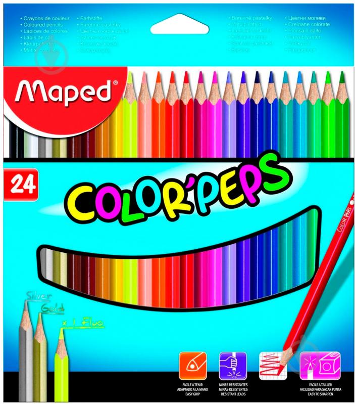 Олівці кольорові Color Peps Classic 24 кольору Maped - фото 1