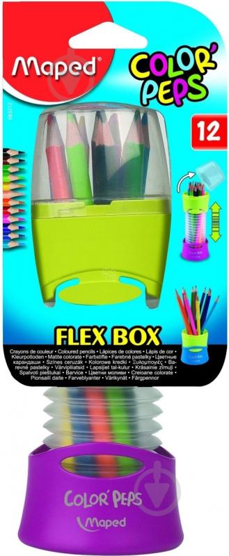 Карандаши цветные COLOR PEPS Flex Box 12 цветов раздвижной пенал Maped - фото 4 Карандаши цветные COLOR PEPS Flex Box 12 цветов раздвижной пенал Maped - фото 4