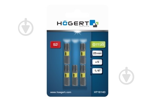 Бита ударная HOEGERT TT30 25 мм 5 шт. HT1S140 - фото 2