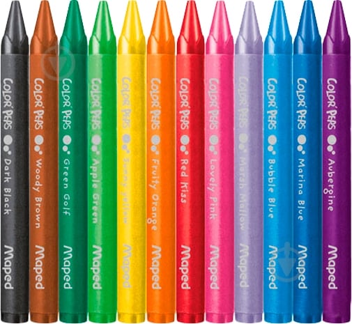 Олівці воскові Color Peps Wax Crayons 12 кольорів Maped - фото 2