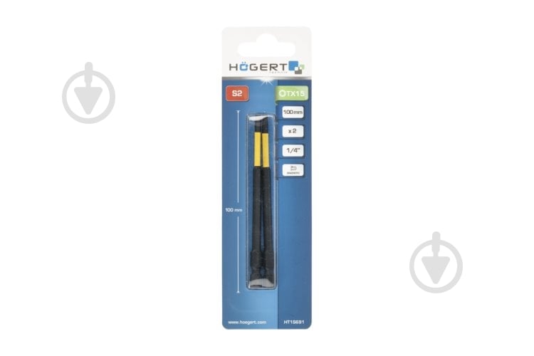 Бита ударная HOEGERT TX15 100 мм 2 шт. HT1S691 - фото 2