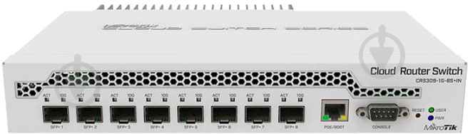 Комутатор Mikrotik CRS309-1G-8S+IN - фото 1