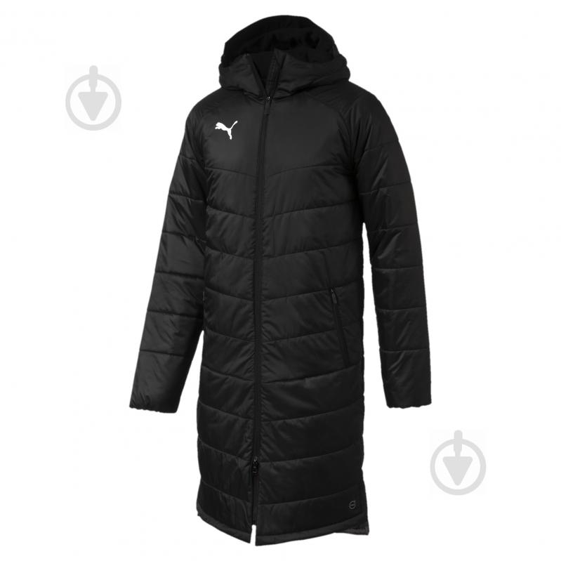 Куртка мужская Puma LIGA Sideline Bench Jkt Long 65529903 р.S черная - фото 1