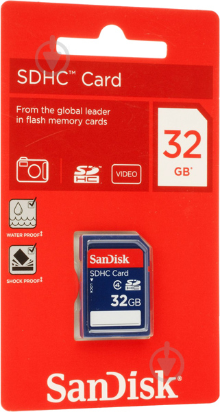 Карта пам'яті SanDisk Secure Digital HC (SDHC) 32 ГБ Class 4 (SDSDB-032G-B35) - фото 2