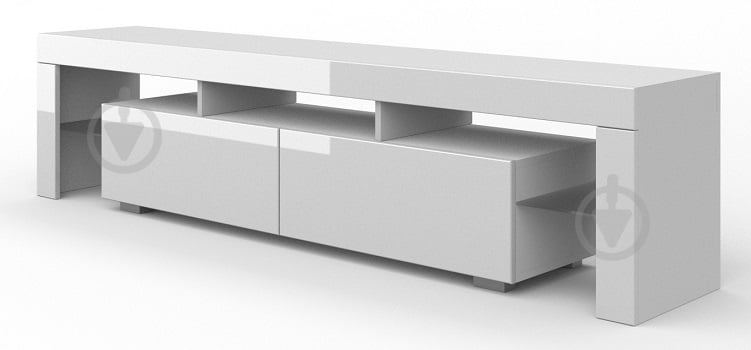 Тумба под ТВ BIM Furniture 190 2д 1900x450x350 мм белый матовый/белый глянец(TV190BB) - фото 1 Тумба под ТВ BIM Furniture 190 2д 1900x450x350 мм белый матовый/белый глянец(TV190BB) - фото 1