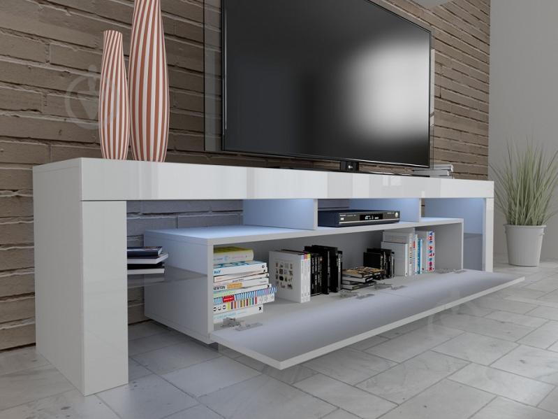 Тумба под ТВ BIM Furniture 190 2д 1900x450x350 мм белый матовый/белый глянец(TV190BB) - фото 2 Тумба под ТВ BIM Furniture 190 2д 1900x450x350 мм белый матовый/белый глянец(TV190BB) - фото 2