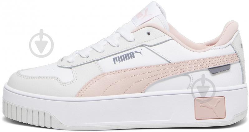 Кроссовки для девочек всесезонные Puma CARINA STREET JR 39384604 р.37,5 белые - фото 1