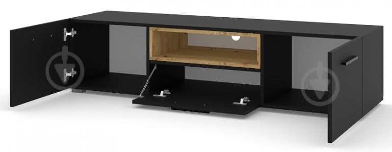 Тумба під ТВ BIM Furniture Anette 3д 1510x370x430 мм чорний матовий/дуб артізан(TV_STAND_ANETTE_151_BLACK_ARTI) - фото 2 Тумба під ТВ BIM Furniture Anette 3д 1510x370x430 мм чорний матовий/дуб артізан(TV_STAND_ANETTE_151_BLACK_ARTI) - фото 2