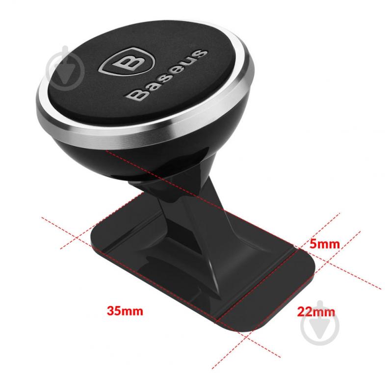 Держатель для смартфона BASEUS SUGENT-NT0S черный с серебристым - фото 10