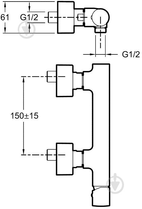 Смеситель для душа Jacob Delafon Toobi E8962-CP - фото 3