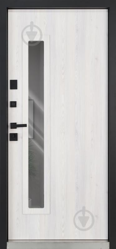 Двері вхідні Abwehr TRX (527+257) 096 П (АЦС + РАв) Kale2 ЧФ термо антрацит / рустик авіньйон блан 2050x960 мм праві - фото 3
