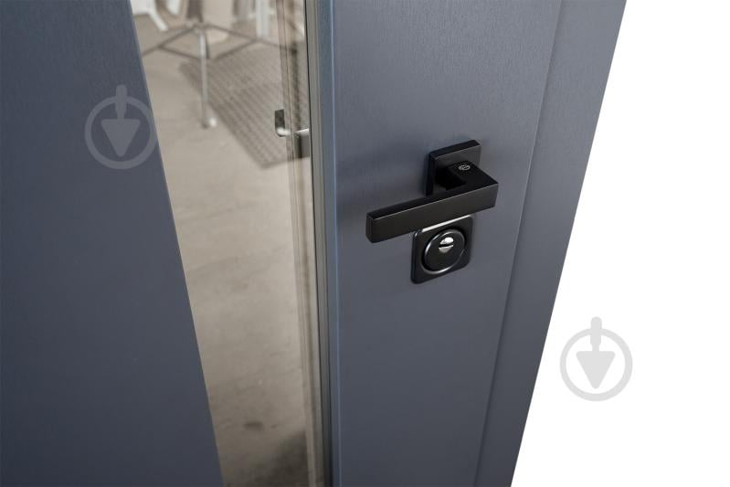 Двері вхідні Abwehr TRX (527+257) 096 П (АЦС + РАв) Kale2 ЧФ термо антрацит / рустик авіньйон блан 2050x960 мм праві - фото 5