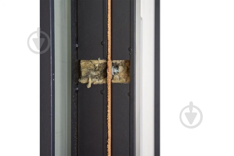 Двері вхідні Abwehr TRX (527+257) 096 П (АЦС + РАв) Kale2 ЧФ термо антрацит / рустик авіньйон блан 2050x960 мм праві - фото 9