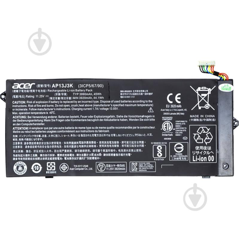 Аккумулятор PowerPlant NB410408 11,25 V 3990 mAh для Acer Chromebook C720 (AP13J3K) (original) - фото 1