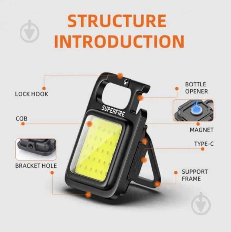 Фонарик портативный SuperFire SuperFire 600 Lumen IP44 600 Lm черный MX16 - фото 6 Фонарик портативный SuperFire SuperFire 600 Lumen IP44 600 Lm черный MX16 - фото 6