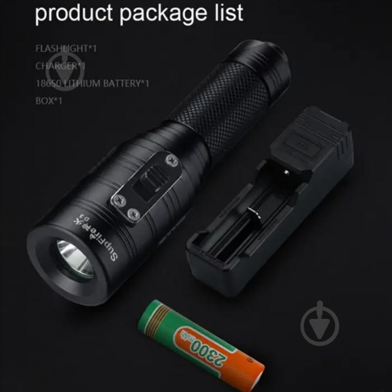 Фонарь SuperFire 620 Lm [019] Black D3 - фото 5