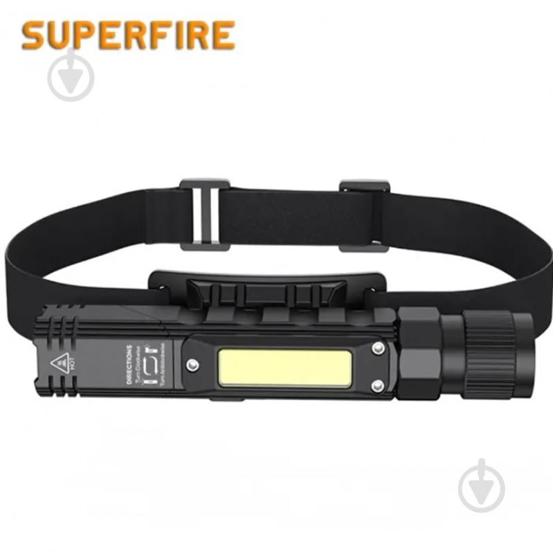 Фонарик аккумуляторный SuperFire 200 Lm черный G-19 - фото 3 Фонарик аккумуляторный SuperFire 200 Lm черный G-19 - фото 3