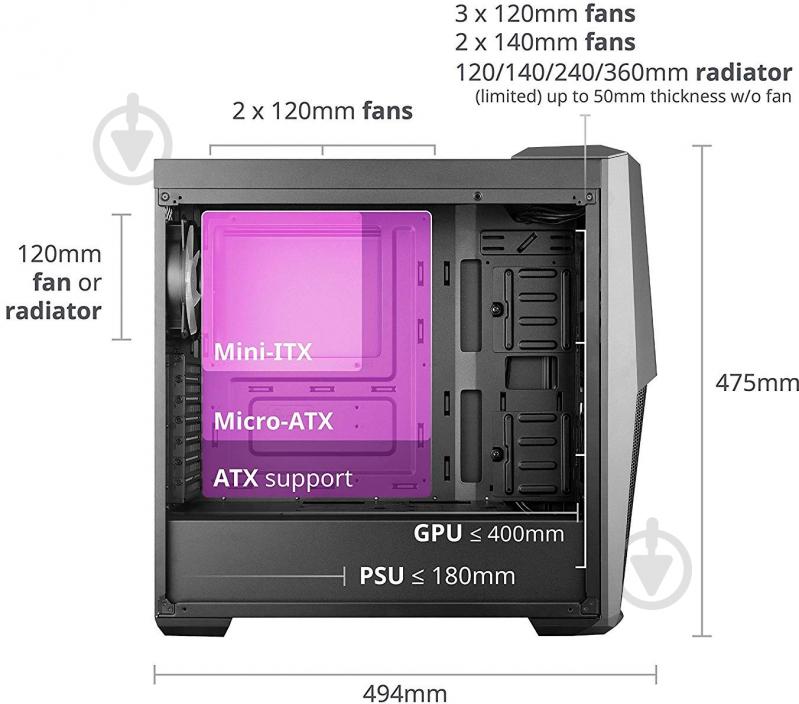 Корпус Cooler Master MCB-B500D-KGNN-S00 - фото 14