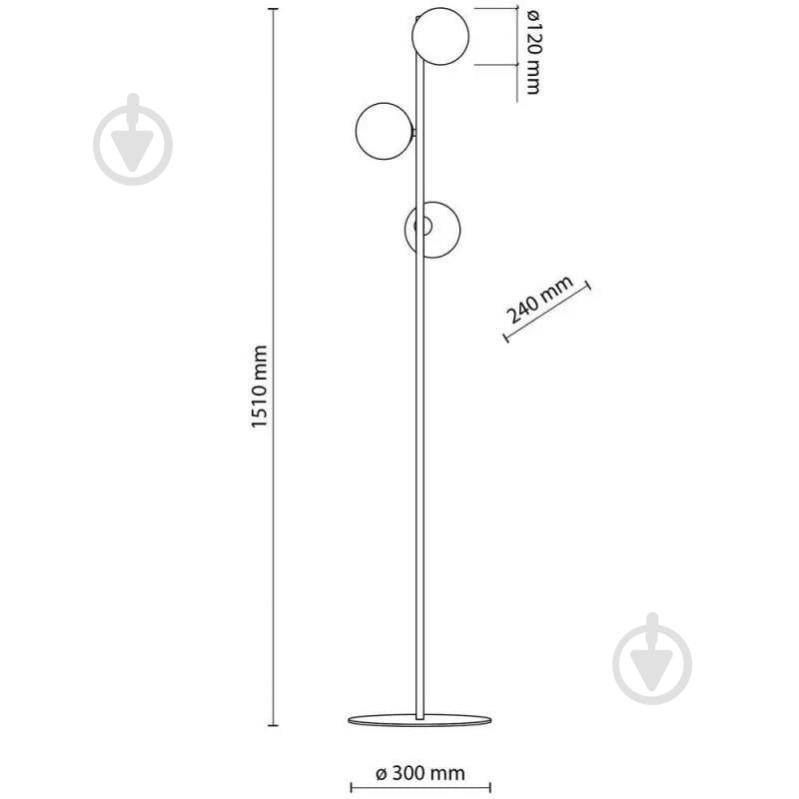 Торшер TK Lighting ESTERA 5717 3 x G9 димчастий/чорний 5717 - фото 5