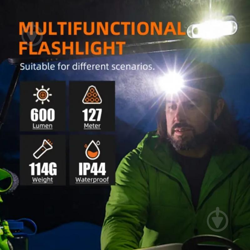 Фонарь рабочий SuperFire 600 Lm черный TH04 - фото 3 Фонарь рабочий SuperFire 600 Lm черный TH04 - фото 3