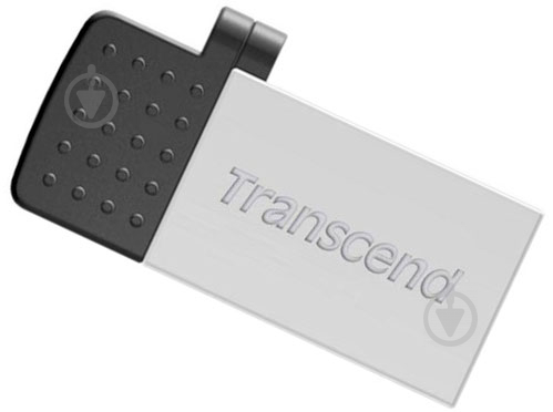 Флеш-пам'ять Transcend JetFlash 380 16 ГБ USB 2.0 / microUSB (OTG) silver (TS16GJF380S) - фото 1