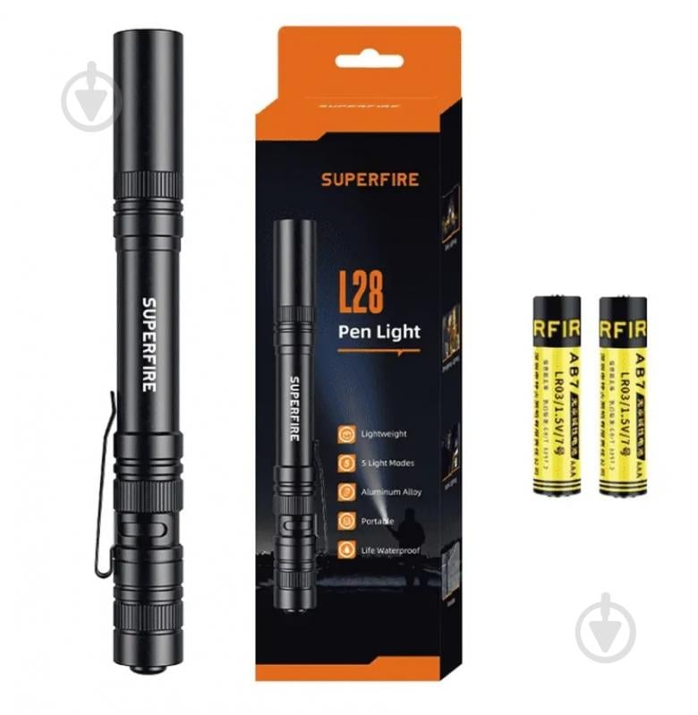 Фонарик карманный SuperFire 121 Lm черный L28 - фото 6 Фонарик карманный SuperFire 121 Lm черный L28 - фото 6
