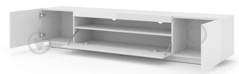 Тумба під ТВ BIM Furniture Aura 3д 2000x420x370 мм білий матовий/білий глянець(TV_STAND_AURA_200_WHITE_GLOSS) - фото 2