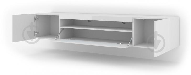 Тумба під ТВ BIM Furniture Aura 3д 2000x420x370 мм білий матовий/білий глянець(TV_STAND_AURA_200_WHITE_GLOSS) - фото 4