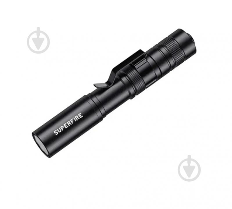 Ліхтарик кишеньковий SuperFire 55 Lm чорний X18 - фото 1 Ліхтарик кишеньковий SuperFire 55 Lm чорний X18 - фото 1