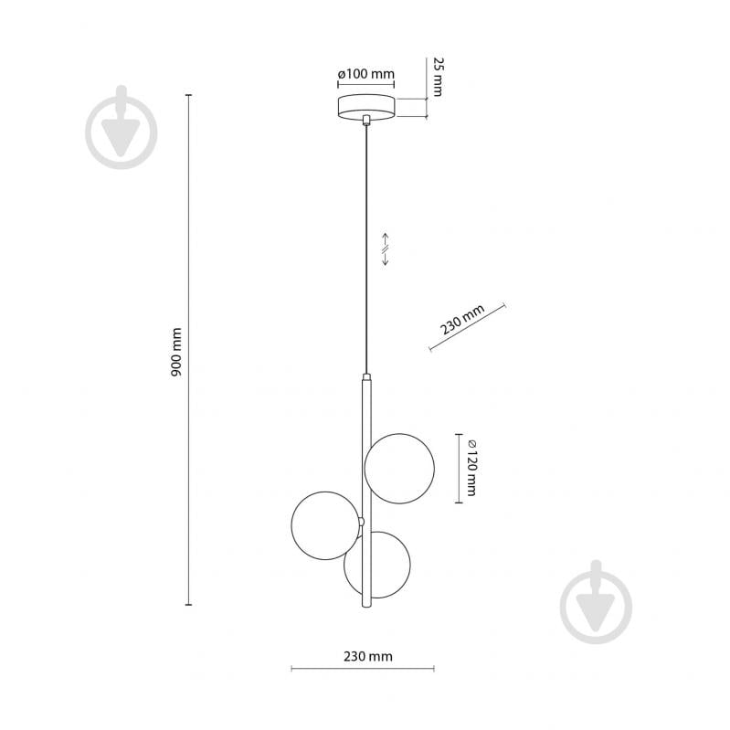 Підвіс TK Lighting ESTERA 3xG9 димчатий 5767 - фото 6