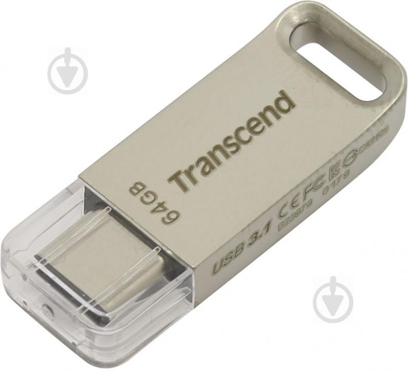 Флеш-память Transcend JetFlash 850 64 ГБ USB Type-C silver (TS64GJF850S) - фото 2