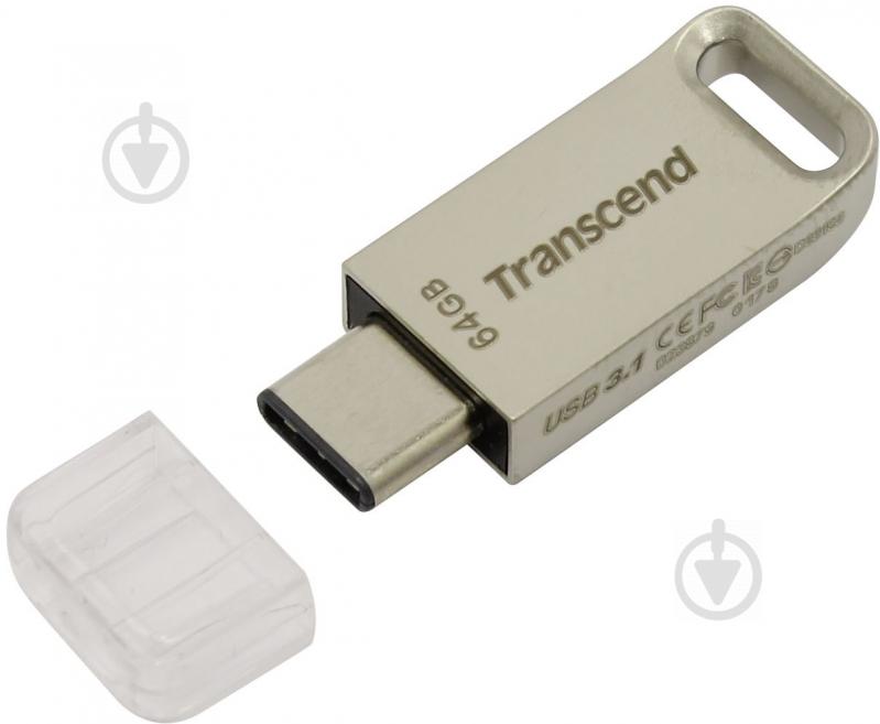 Флеш-память Transcend JetFlash 850 64 ГБ USB Type-C silver (TS64GJF850S) - фото 3