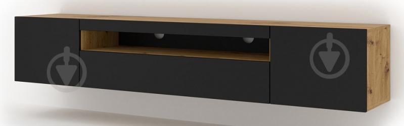 Тумба под ТВ BIM Furniture Aura 3д 2000x420x370 мм дуб артизан/черный матовый (TV_STAND_AURA_200_ARTISAN_EICH) - фото 1 Тумба под ТВ BIM Furniture Aura 3д 2000x420x370 мм дуб артизан/черный матовый (TV_STAND_AURA_200_ARTISAN_EICH) - фото 1