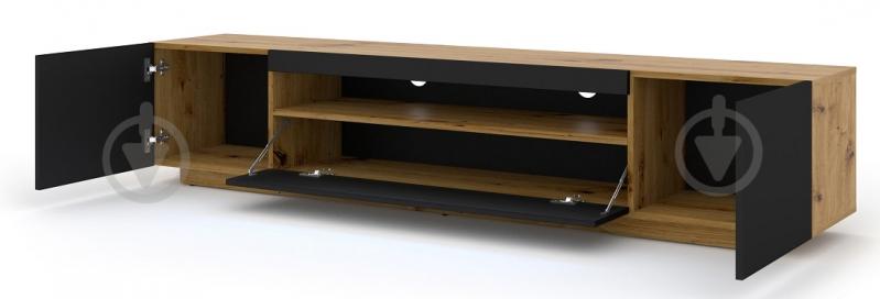 Тумба под ТВ BIM Furniture Aura 3д 2000x420x370 мм дуб артизан/черный матовый (TV_STAND_AURA_200_ARTISAN_EICH) - фото 2 Тумба под ТВ BIM Furniture Aura 3д 2000x420x370 мм дуб артизан/черный матовый (TV_STAND_AURA_200_ARTISAN_EICH) - фото 2