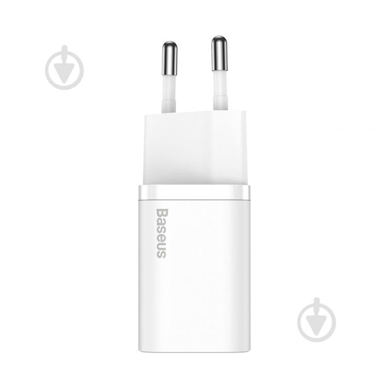 Сетевое зарядное устройство BASEUS Super Si Quick Charger 1C 25W EU White - фото 2