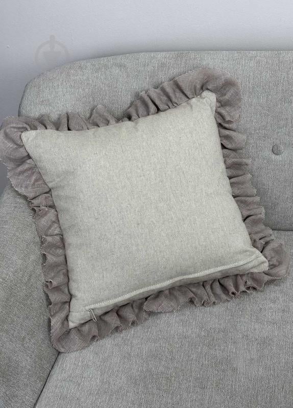 Подушка декоративная с оборкой Сердце 45x45 см Прованс - фото 2