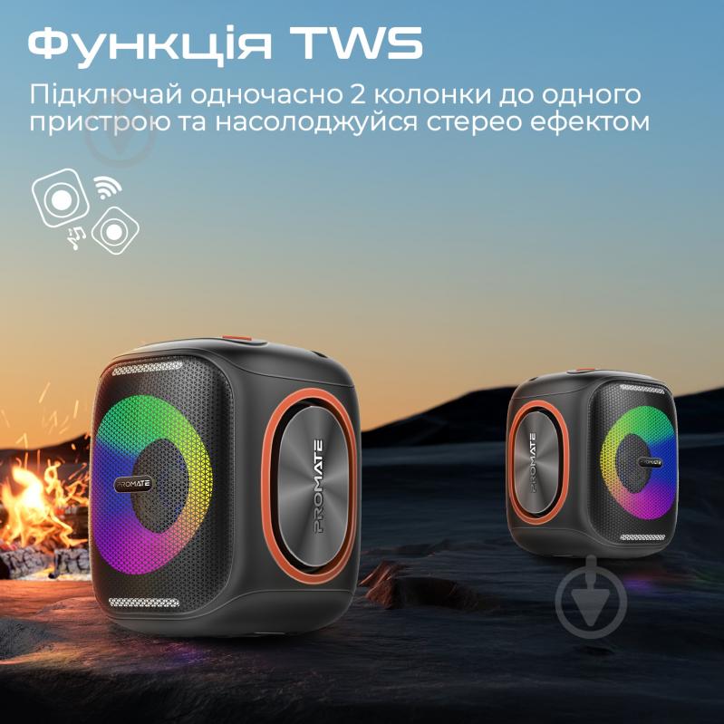 Акустическая система Promate Strike-40 black (strike-40) - фото 5 Акустическая система Promate Strike-40 black (strike-40) - фото 5