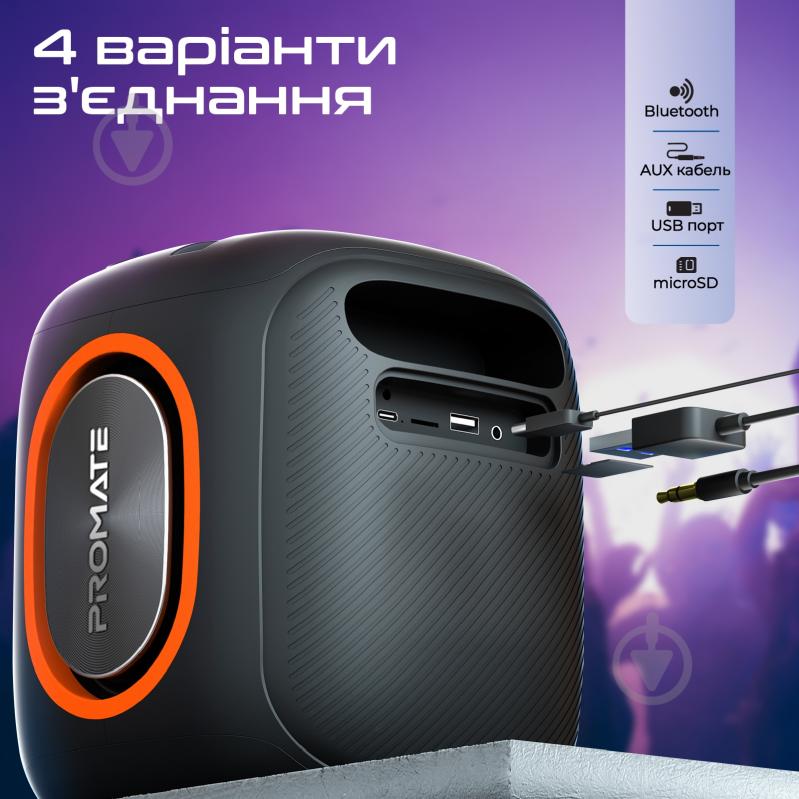 Акустическая система Promate Strike-40 black (strike-40) - фото 8 Акустическая система Promate Strike-40 black (strike-40) - фото 8