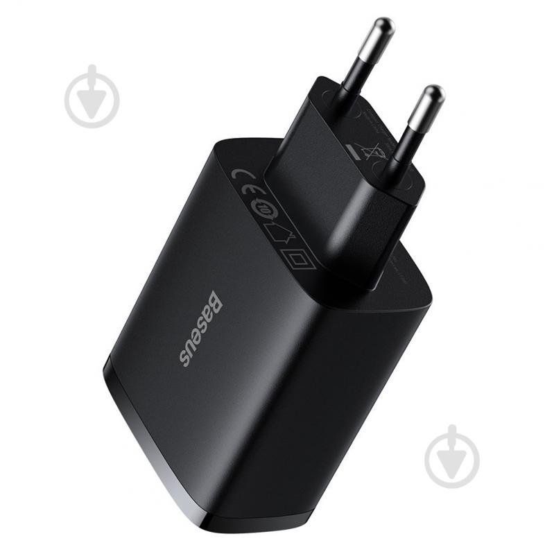 Сетевое зарядное устройство BASEUS Compact Charger 3U 17W EU Black - фото 6