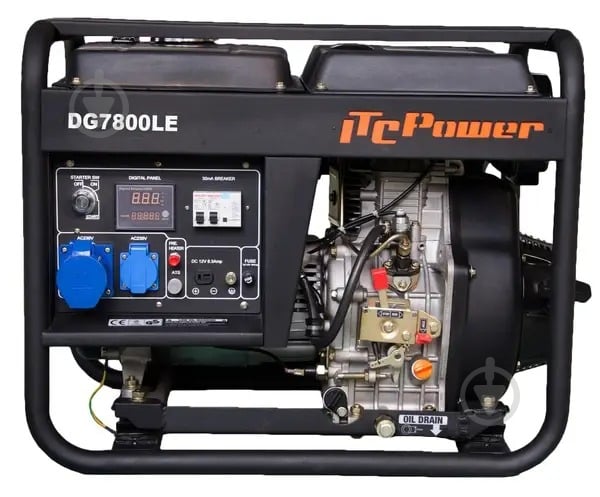 Генератор дизельний ITC Power DG7800LE-ES 6 кВт / 6,5 кВт 230 В 6807187 - фото 2