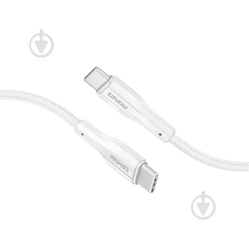 Кабель Promate xCord-CC200 USB-C to USB-C 3А 2 м white (xcord-cc200.white) - фото 1 Кабель Promate xCord-CC200 USB-C to USB-C 3А 2 м white (xcord-cc200.white) - фото 1