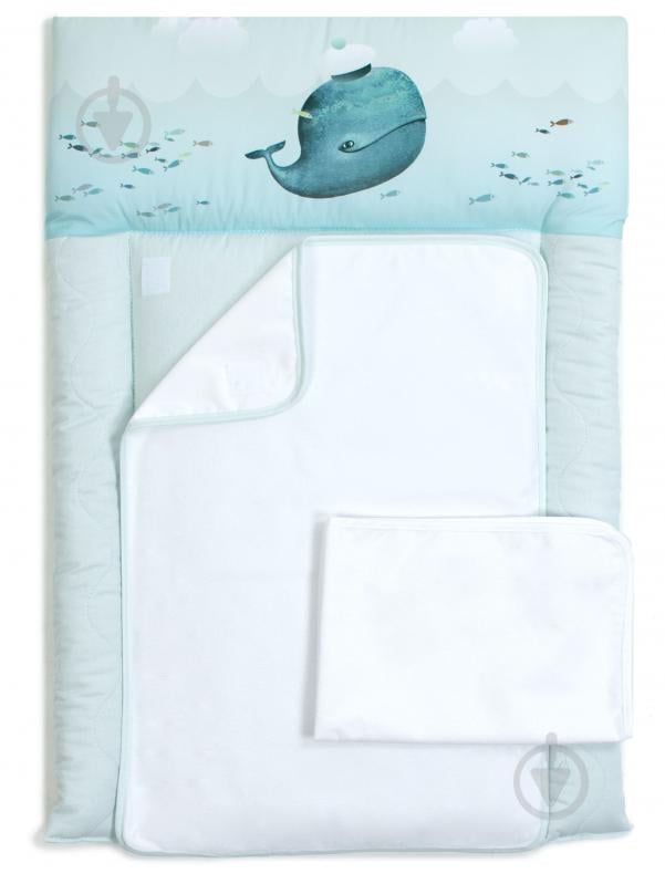 Пеленальный матрасик Menthol whale Baby Veres 50х70 см - фото 1