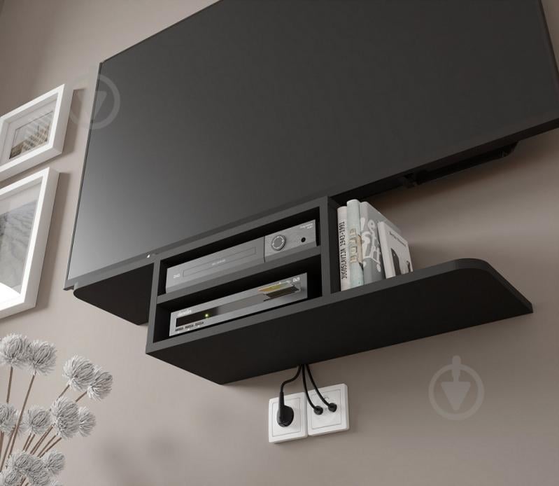 Тумба под ТВ BIM Furniture Dedal 900x200x220 мм черный матовый(DEDAL_TV_STAND_90_BLACK_MAT) - фото 3 Тумба под ТВ BIM Furniture Dedal 900x200x220 мм черный матовый(DEDAL_TV_STAND_90_BLACK_MAT) - фото 3