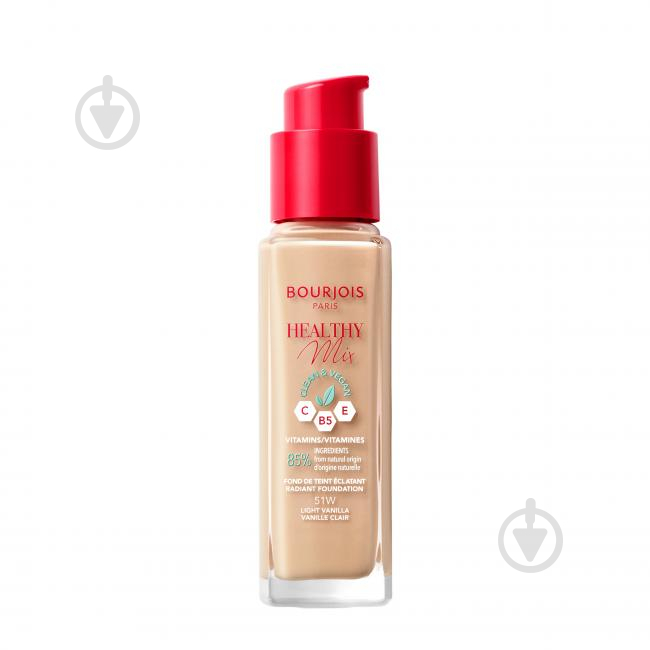 Тональна основа Bourjois HEALTHY MIX (51) Light Vanilla 30 мл - фото 3