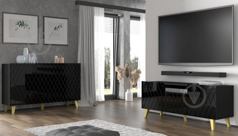 Тумба під ТВ BIM Furniture Diuna HG 1450x620x420 мм золотий/чорний матовий (DIUNA_RTV_145_3D1K_BM_BG_GL) - фото 4 Тумба під ТВ BIM Furniture Diuna HG 1450x620x420 мм золотий/чорний матовий (DIUNA_RTV_145_3D1K_BM_BG_GL) - фото 4