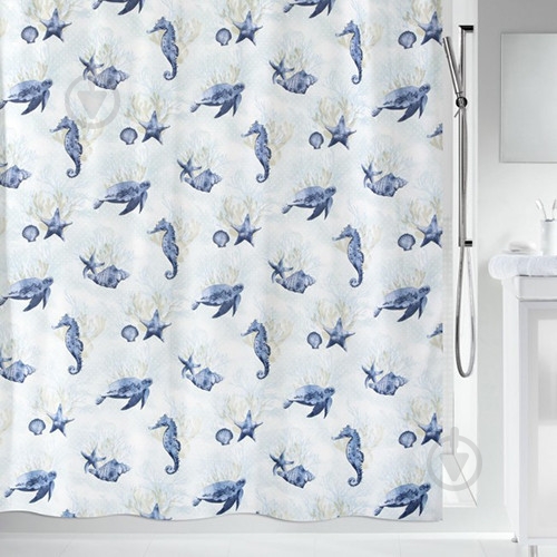Шторка для ванны Spirella polyester DEEP SEA синий - фото 1