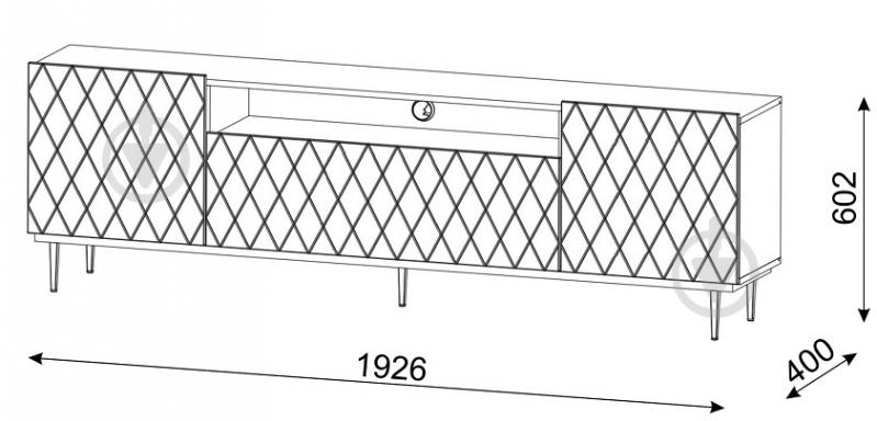 Тумба под ТВ BIM Furniture Diuna 1930x600x400 мм черный/графит матовый (DIUNA_RTV2D1K_193_GRAPHITE_MAT) - фото 3 Тумба под ТВ BIM Furniture Diuna 1930x600x400 мм черный/графит матовый (DIUNA_RTV2D1K_193_GRAPHITE_MAT) - фото 3